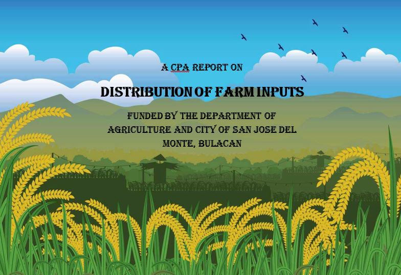 CPA on Distribution of Farm Inputs Funded by the Department of Agriculture and City of San Jose Del Monte Bulacan
