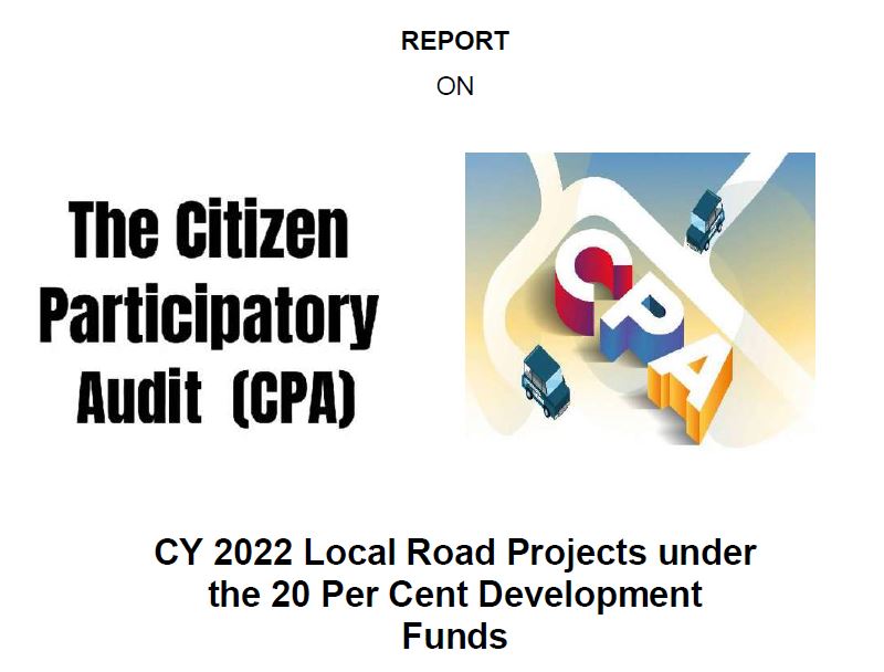 CPA on Local Road Projects under the 20% Development Funds in the Province of Benguet